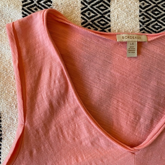 Anthropologie Bordeaux Knot Front Tank Top - L - Picture 4 of 7